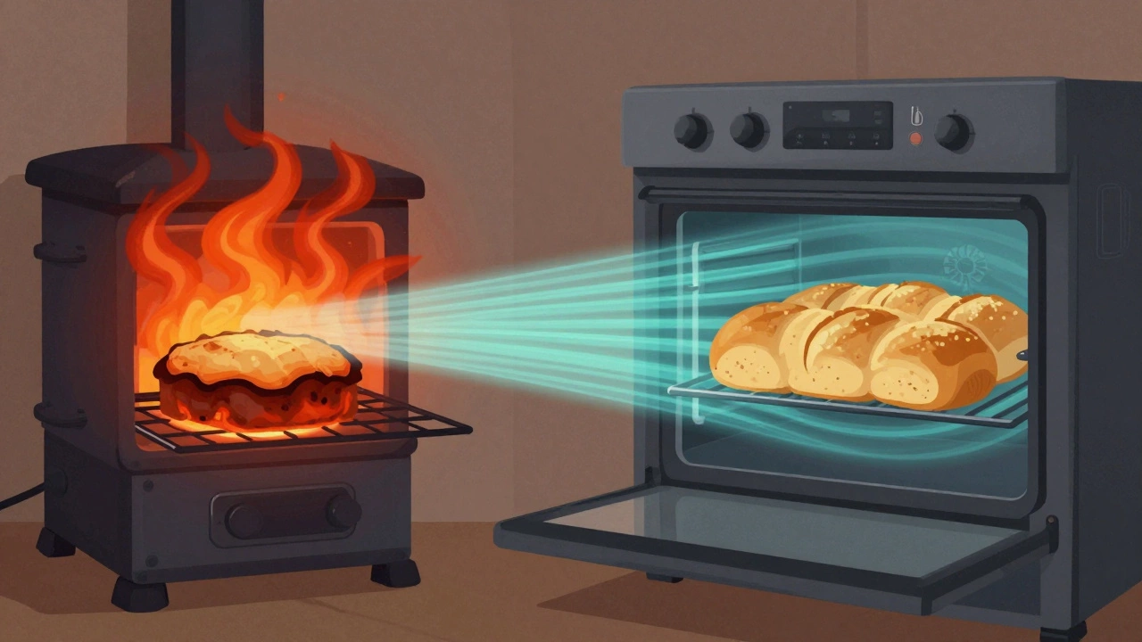 Сравнение: неравномерный нагрев сгоревшего пирога и равномерный — идеального бриоши.