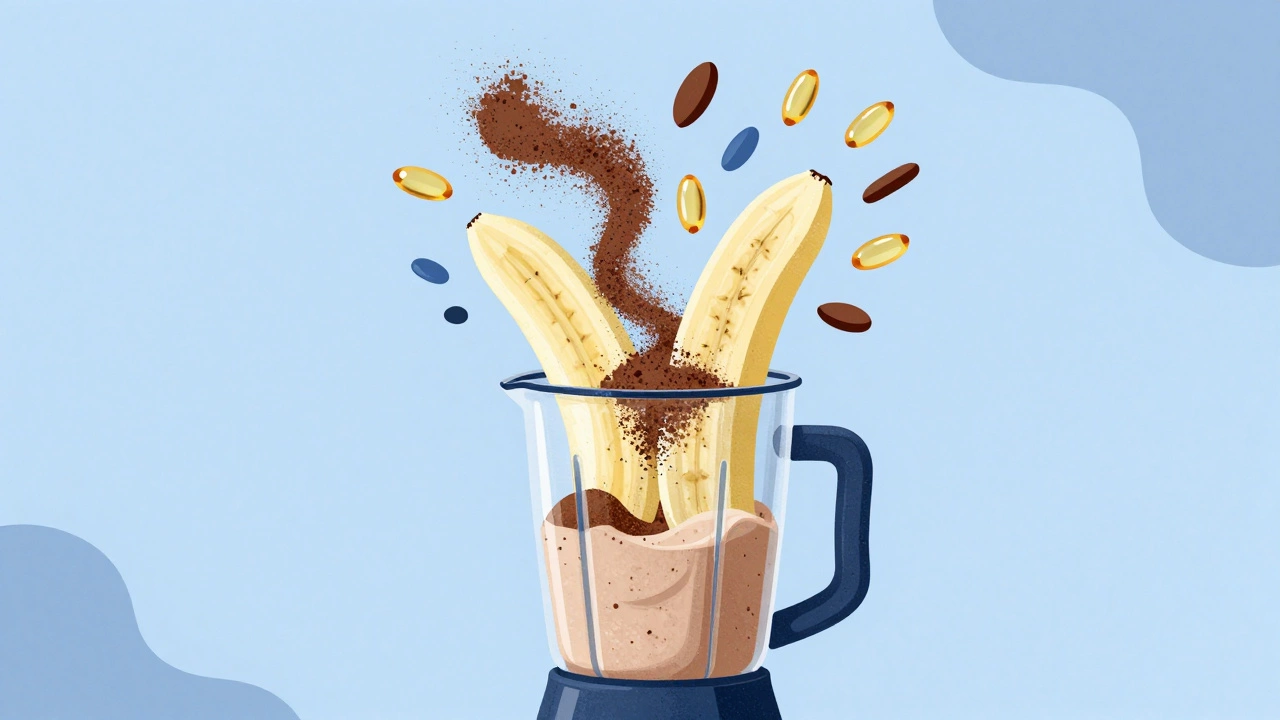 Банановое мороженое из замороженных бананов и какао.