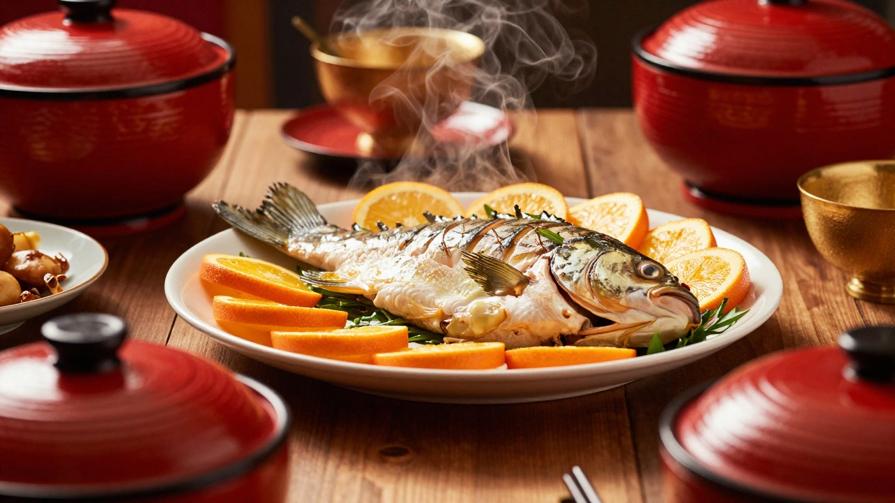 Традиционные азиатские блюда на праздничном столе